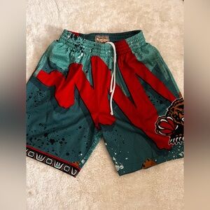 Mitchell & Ness Teal and Red Athletic Shorts